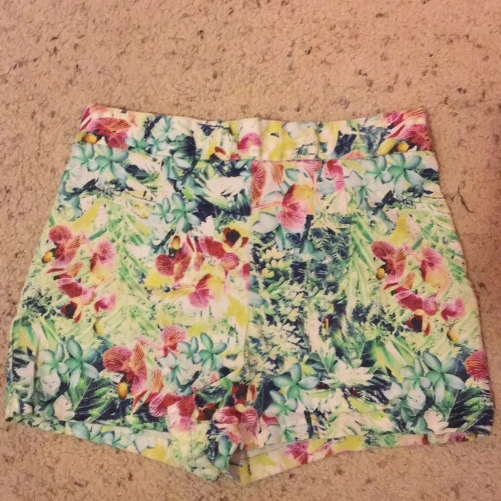 F21 Multicolored floral shorts